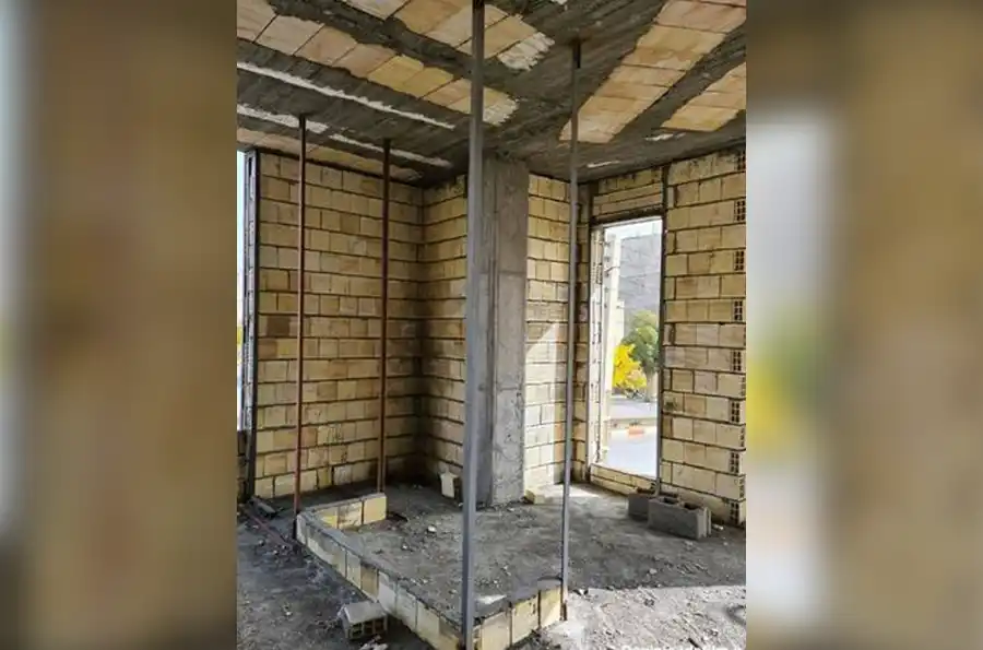 دیوار باربر ساخته شده با بلوک سفالی